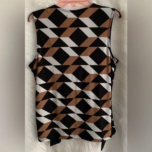 Suzy Shier Sleeveless blouse Multicolored Pattern Medium - Picture 3 of 5